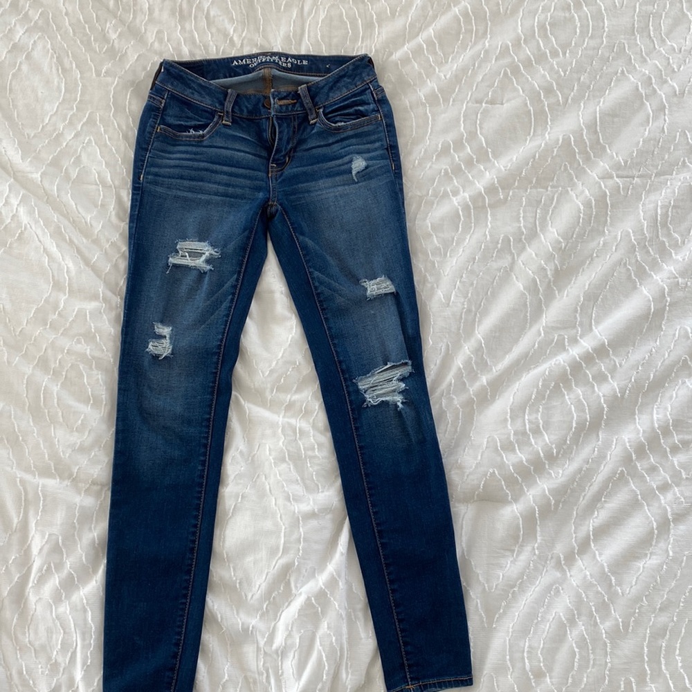 Dark skinny jeans